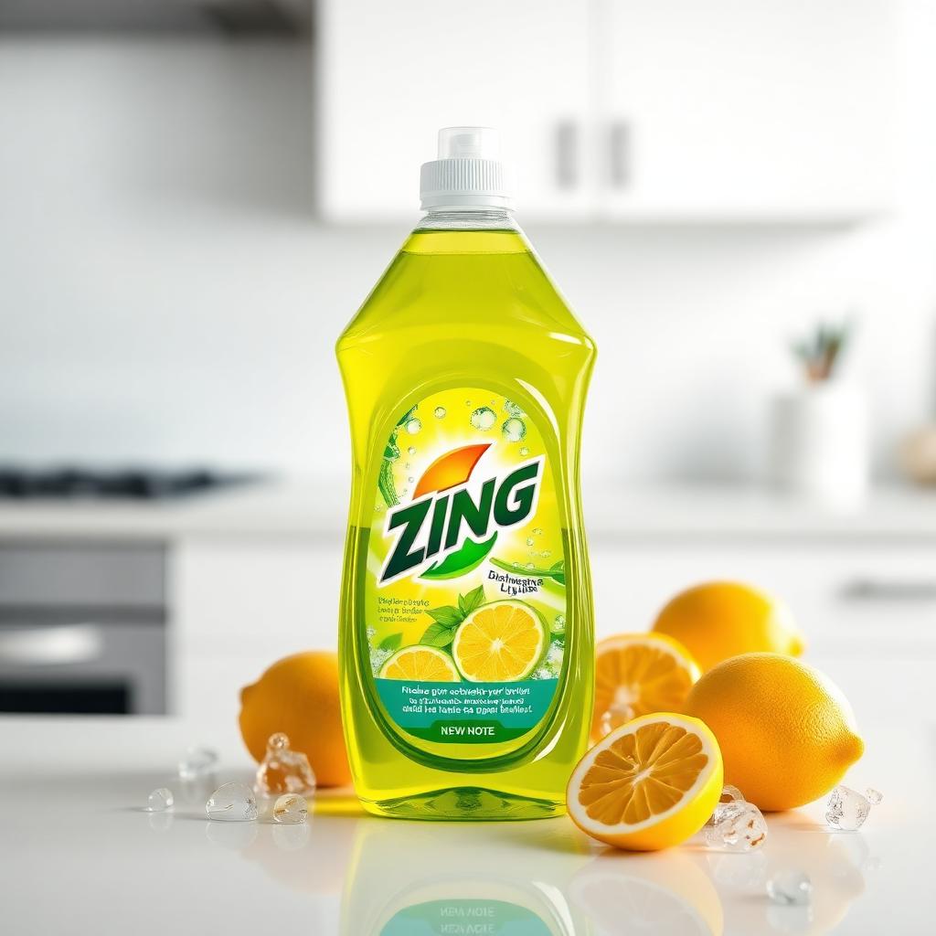 ZING dishwashing liquid bottle